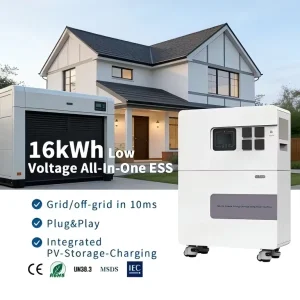 Factory Price Low Voltage Plug and Play 16 KW Vertical 32 Amp Interface Photovoltaic off Grid 10 Ms LiFePO4 Full Function CAN