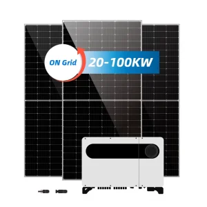 Factory Supply 10KW to 100KW on Grid Solar Energy System Industrial Grid Tie PV Power Generation System