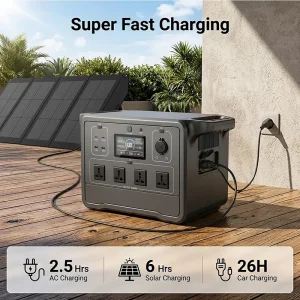 Factory Supply Portable Solar Generator 3000W 2400W 1000W Power Station for Camping
