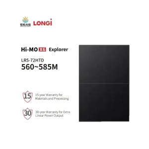 Factory Tier 1 Bifacial Monocrystalline Silicon Longi HI-MO 6 Topcon N-Type IBC 560-585W 22.6% Efficiency Solar Panels