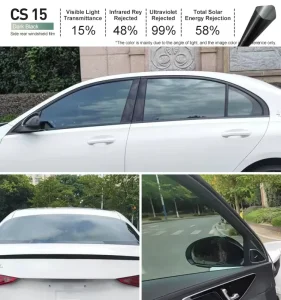 Factory Wholesale Carbon Film Customize Package Logo Window Tint Film Roll Pet Uv Solar Nano Ceramic Windows Tinted New Vision