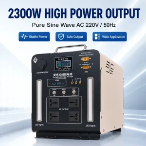 Farm Power Outage Backup 2300W 150Ah LiFePO4 Portable Power Station with Solar Charging