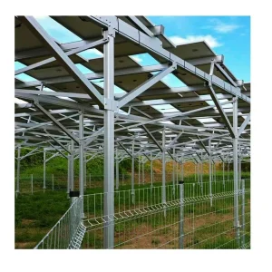 Farmland Friendly Hot-DIP Galvanized Steel Ground PV Racking Brackets Agricultural Farm Solar Mounting Structures