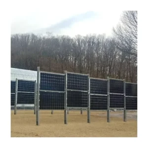 Farmland Friendly Vertical Hot-DIP Galvanized Steel Solar Fence Open Ground Agricultural PV Mounting System 25-Year Warranty