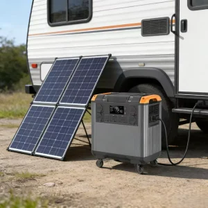 Fast Charge Pure Sine Wave Solar Generator 5376Wh Outdoor Camping Portable Station 3000W LiFePO4 Solar Panel Car