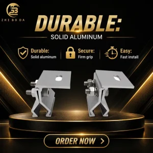 Fast Solar Fixture Aluminum Alloy Durable Anti-Corrosion Photovoltaic Accessories for Tin Roof