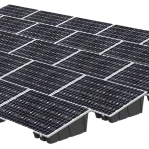 Flat Roof Solar Ballast Mount System with Plastic Weight Bucket for Rooftop PV Projects