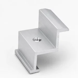 Flat Roof Solar Mounting System with Aluminum Alloy PV Module Clamp and Anodized Surface