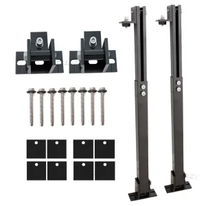 Flat Roof Tilt Brackets Mounting Solar Panels PV Support System Stainless Steel Aluminum 130mph