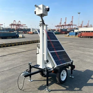 Flexible Deployment Solar CCTV Trailer with 6m Manual Mast for Outdoor Events