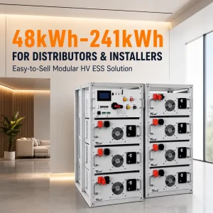 Flexible Expansion Easy Install 48kWh 112kwh 241kwh High Voltage Lithium Battery 50kw Solar Energy Storage System