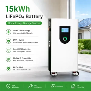 Floor Mounted 300Ah Lithium Solar Battery 15kWh LiFePO4 Battery Mobile 51.2V Home Energy Storage System