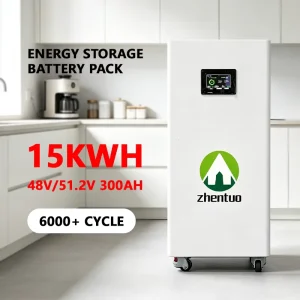 Floor-Mounted 51.2V 300Ah 15KWh LiFePO4 Solar Powerwall for Home Telemedicine Equipment and Health Monitor Backup