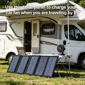 Foldable 30W Solar Panel Charger with USB Power Bank, Waterproof, for Outdoor Camping
