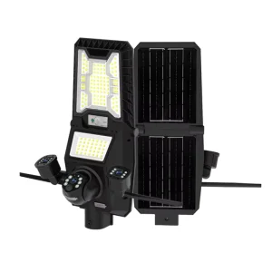 Foldable LED Solar Street Light with 6MP PTZ Camera, Outdoor Solar WiFi Security Camera