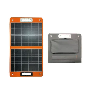 Foldable Portable Solar Panels 50W 20V Outdoor Charging Home Travel Use Monocrystalline Silicon 21% Efficiency Black