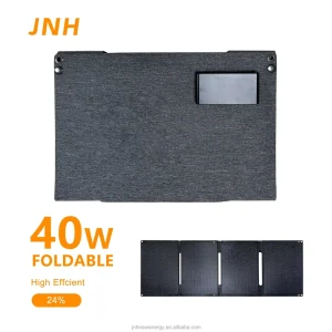 Foldable Solar Panel USB 40W Monocrystalline 4 Fold 22.758V Portable Charger Solar for Riverside Picnic Leisure Camping