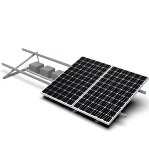 Foldable Triangular Flat Roof Solar Mounting System Non-Penetrating Adjustable Tilt