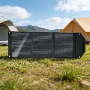 Folding 18V 60W Monocrystalline Silicon Solar Panels for Outdoor Camping and Emergency Power Generation