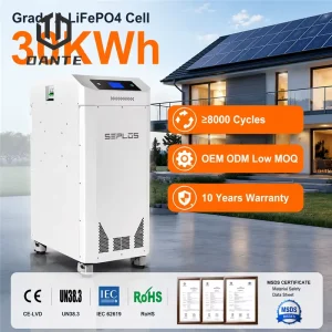 For Factory ODM OEM 48V 51.2V 600Ah LiFePO4 Rechargeable Solar Battery Bank 15 30kWh CAN 10 Year Warranty All In One System