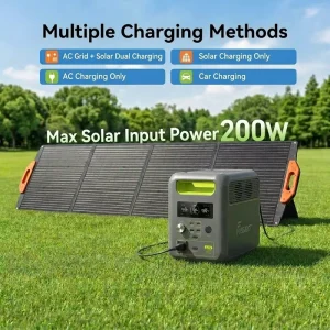 Fossibot F1200 1200W 1024Wh Lifepo4 Portable Power Station With Solar Panels Fast Charging Home Emergency Power Backup