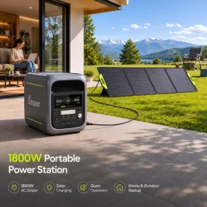 Fossibot F1800 Solar Power Generator Renewable Energy Storage System LiFePO4 Portable Power Station With Foldable Solar Panel