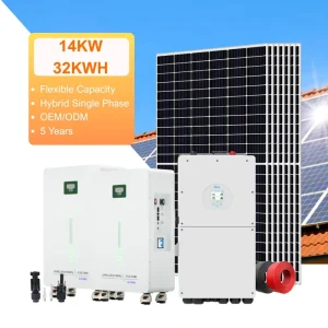 Full Package 14KW 32KWH Solar Power Photovoltaic 220/230V Inverter Long Life Battery Mono Panel for Home