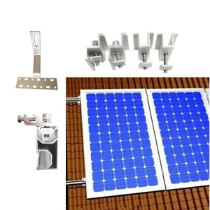 Full Set Solar Panel Mounting Accessories Aluminum Rail Clamp Hook Kit for Residential Commercial PV Project