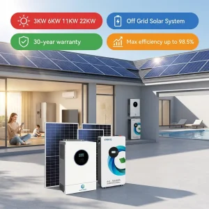 Full Solar Power Energy System 3kw 6kw 11kw 22kw Off Grid Solar Panels with Battery and Inverter