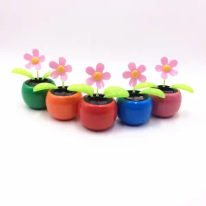 Funny Solar Powered Dancing Flower Dashboard Ornaments Swinging Toy Car Accessories Auto Interior Decoration Gifts For Friend