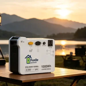 Fuxile FXX-500W-PST 1000Wh Portable UPS Power Station 500W Pure Sine Wave LiFePO4 Solar Generator Multi Outputs Wireless