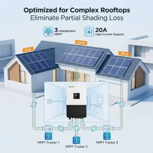 GEN PRO LB EU 8K Hybrid Solar Inverter 8KW Single Phase IP66 With 3 MPPT for Residential Storage System