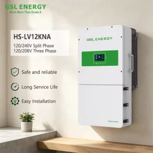 GSL ENERGY US Hybrid Inverter 12kW 10kw 8kW Three Phase Solar Inverter Hybrid CE Certified 99.9% Efficiency Solar Inverters