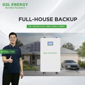 GSL Energy 51.2V 314Ah 16kwh 20kwh 32kwh Lithium Solar Battery Rechargeable Deep Cycles LiFePO4 Battery with Wheel for Home