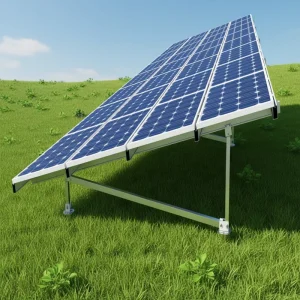 GTERGY GT GM Low Price Stainless Steel Aluminum Anodized Natural Silver Ground Mount Solar Cell Panel Brackets 25 Year