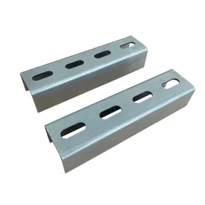 Galvanized Carbon Steel PV Panel Mounting Straight Connector Solar Rail Splice Accessories