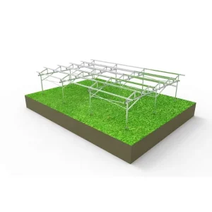 Galvanized Steel Solar Ground Mounting System High Stability PV Racking for Utility Solar Farm
