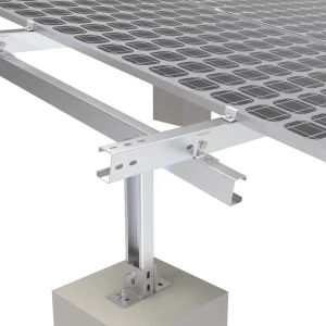 Galvanized Steel Solar Panel Mounting Concrete System GT-RL 02 5kw Structures 12-Year Warranty 25-Year Durability 130mph