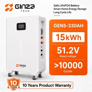 Gen5 Split LiFePO4 Battery Home Energy Storage System IP65 CAN Communication Solar Ready 15kWh Wall Mounted Off Grid