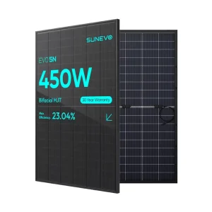 Germany Bifacial Solar Power Panels 440W 450W 455W HJT Photovoltaic Solar Panel All Black Mono PV Module