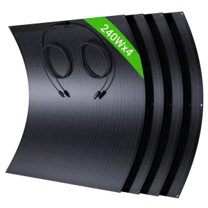 Germany Local Stock 240W 18% Efficiency Black Flexible Solar Panel (4pcs Set) Support Self-pickup Free Shipping Tax-free