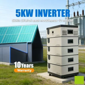 Golden Future SPS002 Stackable LiFePO4 300Ah 51.2V 5 10 15 20 KWH Solar Inverter with Protection for Home Backup Off Grid Use