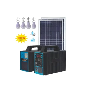 Good Price Home Electricity Supply Solar Energy System LED Solar Panel AC 300W Solar Inverter System Portable Solar Lighting Kit