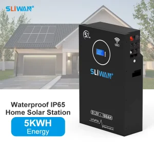 Good Quality Lifepo4 New Energy Home Solar Storage System Lithium Ion Battery 51.2V 48V 100Ah 5KWh IP65 Wall Mounted Battery