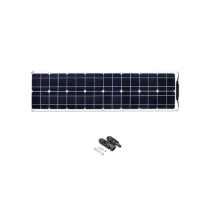 Grade-A 50W PET Monocrystalline Semi-Flexible Solar Panel IP65 23% Efficiency 106×27.7cm 125mmx125mm Cell Size Fast