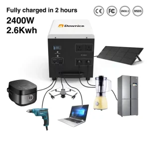 Grid Backup Supply 2400W Solar Generator Lifepo4 Battery Home Energy Storage Lithium Portable Station Emergency Pure Solar Panel