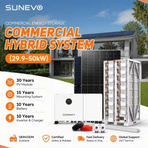 Growatt 30kW 40kW 50kW Hybrid Solar Energy System 3 Phase MPPT Energy Storage For Industrial Factory Use