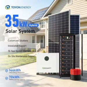 Growatt All In One Complete 35kW Solar Battery Energy System With Three Phase Hybrid Solar Inverter