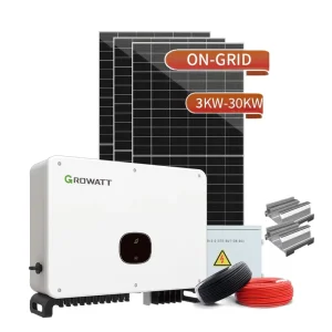 Growatt Oem 12kw 混合式逆变器 可靠的完整并网太阳能系统 3KW 30KW 家庭和商业用太阳能电池板系统