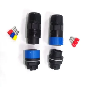 HD Quick Locking Plug in PV Wire Male Female Connector M20 32A AC IP68 Led Light & Solar Waterproof Connector